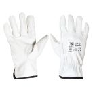 GUANTES DE PIEL BLANCO CON DOBLE COSIDO - BABIECA