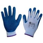 GUANTES DE POLIÉSTER-ALGODÓN Y LÁTEX RUGOSO AZUL - GOLIATH