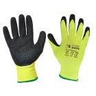 GUANTES NYLON-SPANDEX VERDE Y LÁTEX RUGOSO NEGRO - HÉRCULES PREMIUM