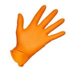 GUANTES NITRILO SUPERDIAMANTADO BIODEGRADABLE NARANJA - LION