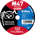 Disco desbaste ACERO M47 T27