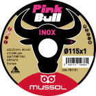 Disco abrasivo PINK BULL corte extrafino inox