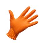 GUANTES NITRILO DIAMANTADO FLOCADO NARANJA - SAHARA