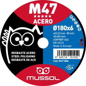 Disco desbaste ACERO M47 T27